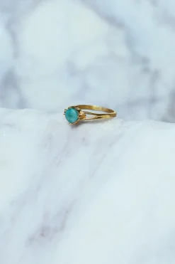Hot Gold Emerald Ivy Gemstone Ring Rings