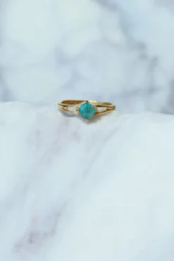 Hot Gold Emerald Ivy Gemstone Ring Rings