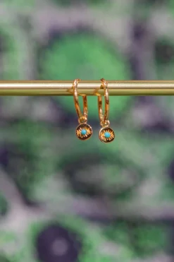 Hot Gold Eye Charm Hoops Studs And Hoops|Earrings
