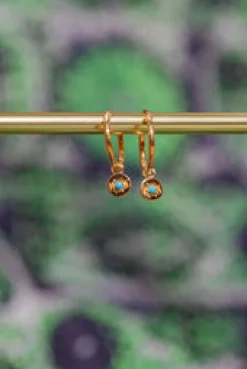 Hot Gold Eye Charm Hoops Studs And Hoops|Earrings