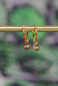 Hot Gold Eye Charm Hoops Studs And Hoops|Earrings