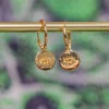 Sale Gold Eye Charm Hoops Studs And Hoops|Earrings