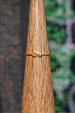 Sale Gold Flower Dot Ring Rings