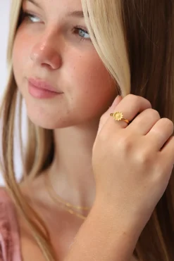 Online Gold Flower Ring Rings