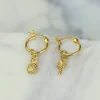 New Gold Island Charm Earrings Earrings