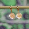Best Gold Luna Mother of Pearl Hoops Studs And Hoops|Earrings