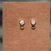 Outlet Gold Mother of Pearl Disc Studs Studs And Hoops|Earrings
