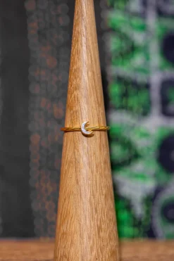 New Gold Mother of Pearl Moon Ring Rings