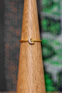 New Gold Mother of Pearl Moon Ring Rings