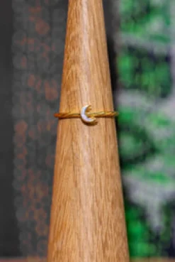 New Gold Mother of Pearl Moon Ring Rings
