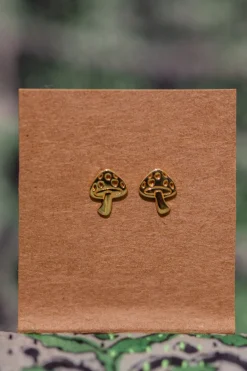 Online Gold Mushroom Studs Studs And Hoops|Earrings
