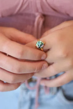 Best Gold Paua Shell Yuet Ring Rings