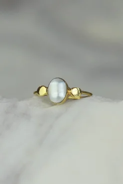Clearance Gold Pearl Edna Ring Rings