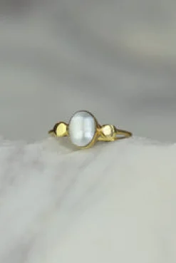 Clearance Gold Pearl Edna Ring Rings