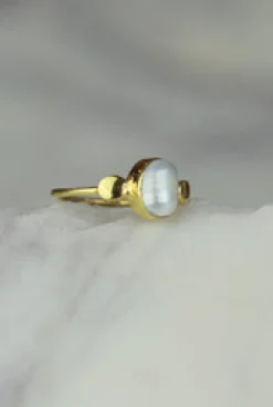 Clearance Gold Pearl Edna Ring Rings