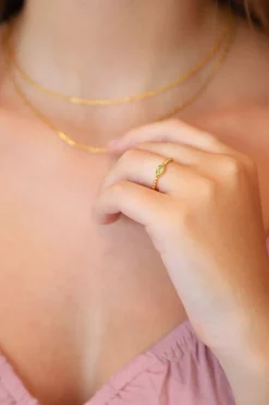 Sale Gold Peridot Oli Tiny Ring Rings