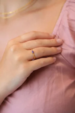 Outlet Gold Purple Turquoise Oli Tiny Ring Rings