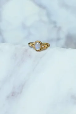 Outlet Gold Rainbow Moonstone Cardi Ring Rings