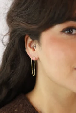 Clearance Gold Roxie Chain and Hook Earrings Studs And Hoops|Earrings