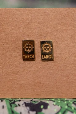 Clearance Gold Square Tarot Studs Studs And Hoops|Earrings
