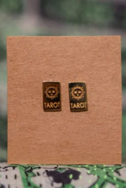 Clearance Gold Square Tarot Studs Studs And Hoops|Earrings