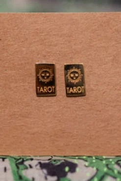 Clearance Gold Square Tarot Studs Studs And Hoops|Earrings