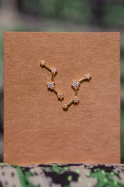 Sale Gold Squiggle Studs Studs And Hoops|Earrings