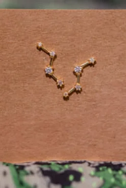Sale Gold Squiggle Studs Studs And Hoops|Earrings
