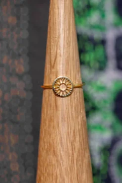 Hot Gold Sunny Flower Ring Rings