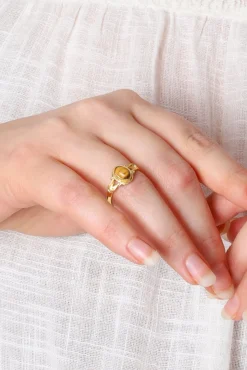 Outlet Gold Tigers Eye Cardi Ring Rings