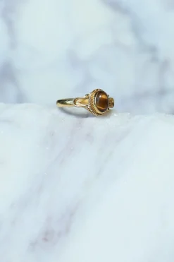 Outlet Gold Tigers Eye Cardi Ring Rings