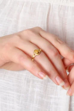 Outlet Gold Tigers Eye Cardi Ring Rings