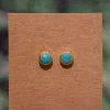 Outlet Gold Turquoise Studs Studs And Hoops|Earrings