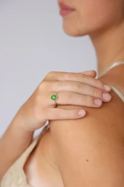 Hot Green Copper Turquoise Ada Ring Rings