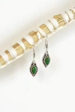 Best Green Copper Turquoise Iola Earrings Earrings
