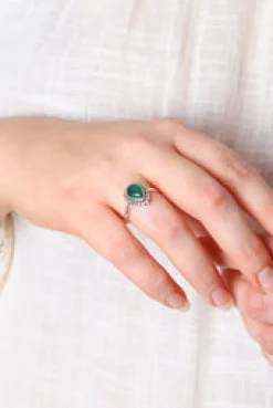 Online Green Onyx Mona Tear & Dot Ring Rings