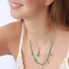 Discount Green Onyx Necklace with Gold Charms Necklaces And Pendants