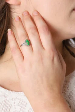 Online Green Turquoise Yasmin Marquise Ring Rings