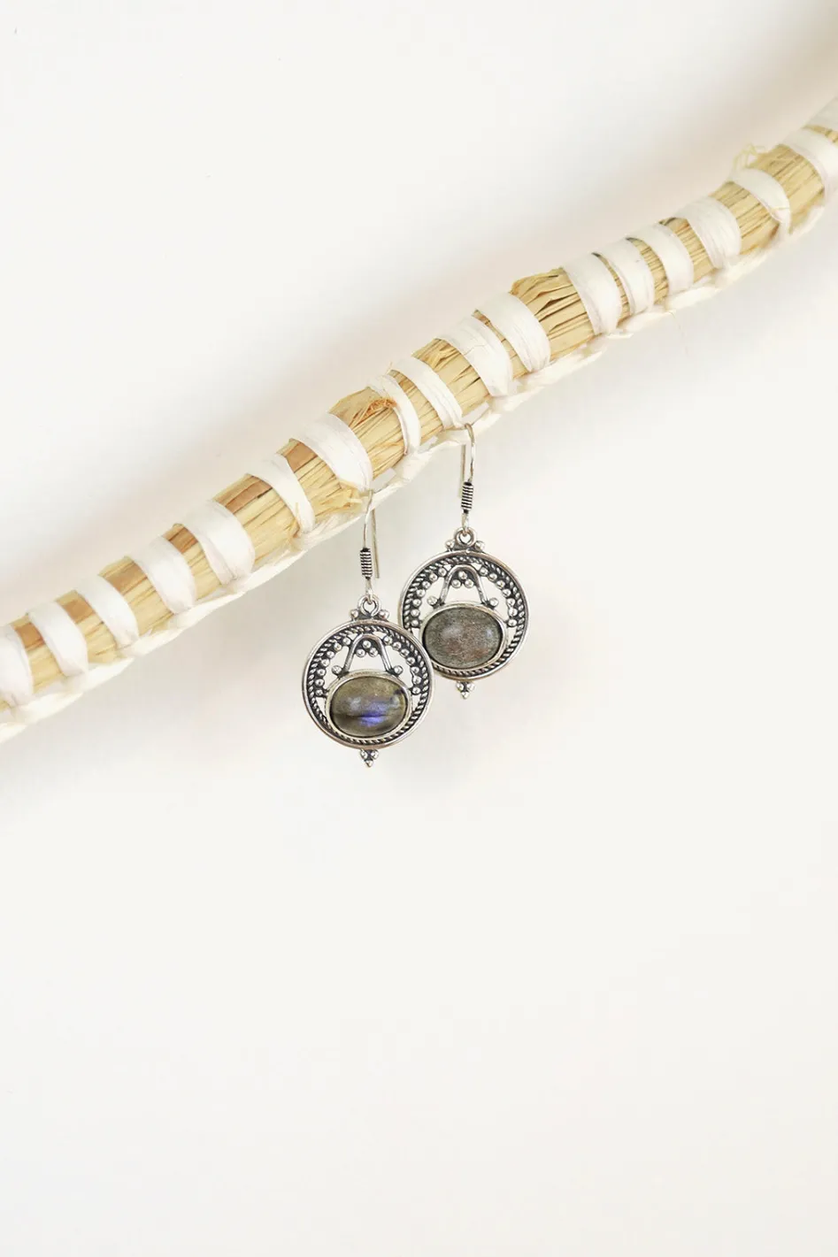 Online Labradorite Cora Ornate Earrings Earrings