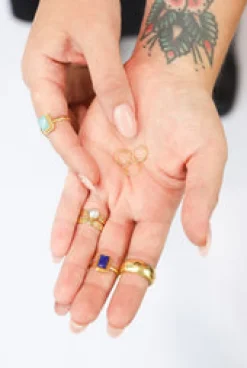 New Lapis Gold Ezra Rectangle Ring Rings
