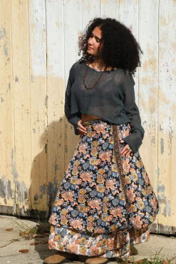 New Long Sunday Monday Wrap Skirt Skirts