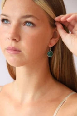 Best Malachite Round Faceted Drops Earrings