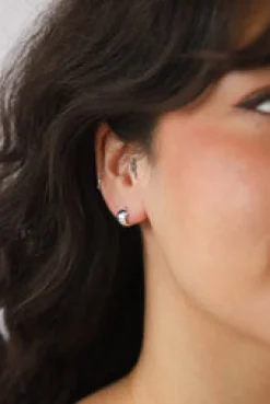 Best Monti Silver Huggies Studs And Hoops|Earrings