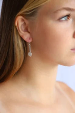 Discount Moonstone Long Bar Drops Earrings
