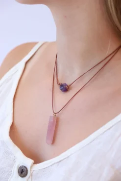 Outlet Mystic Two Stone Necklace Fashion Jewellery