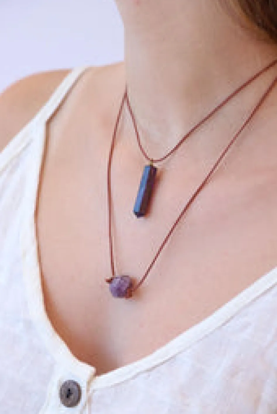 Fashion Mystic Two Stone Necklace Fashion Jewellery