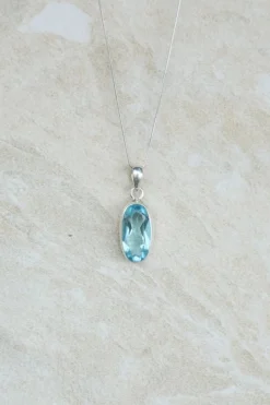 Best Oval Blue Topaz Pendant Necklaces And Pendants