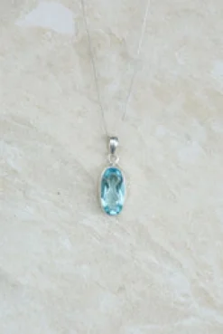 Best Oval Blue Topaz Pendant Necklaces And Pendants