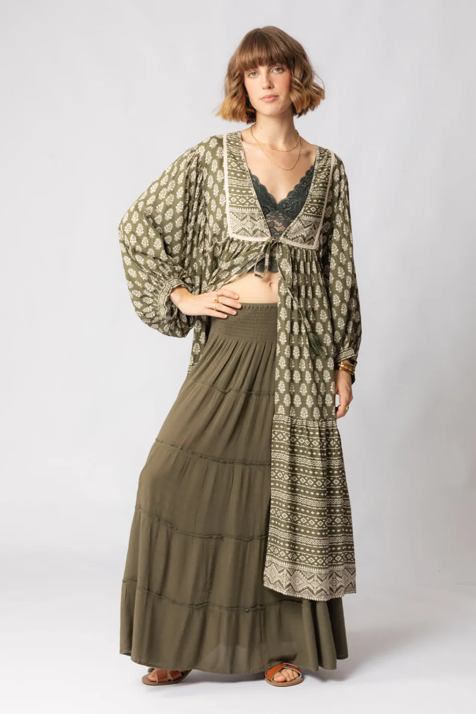 Online Patola Duster Free Size|Kimonos & Dusters