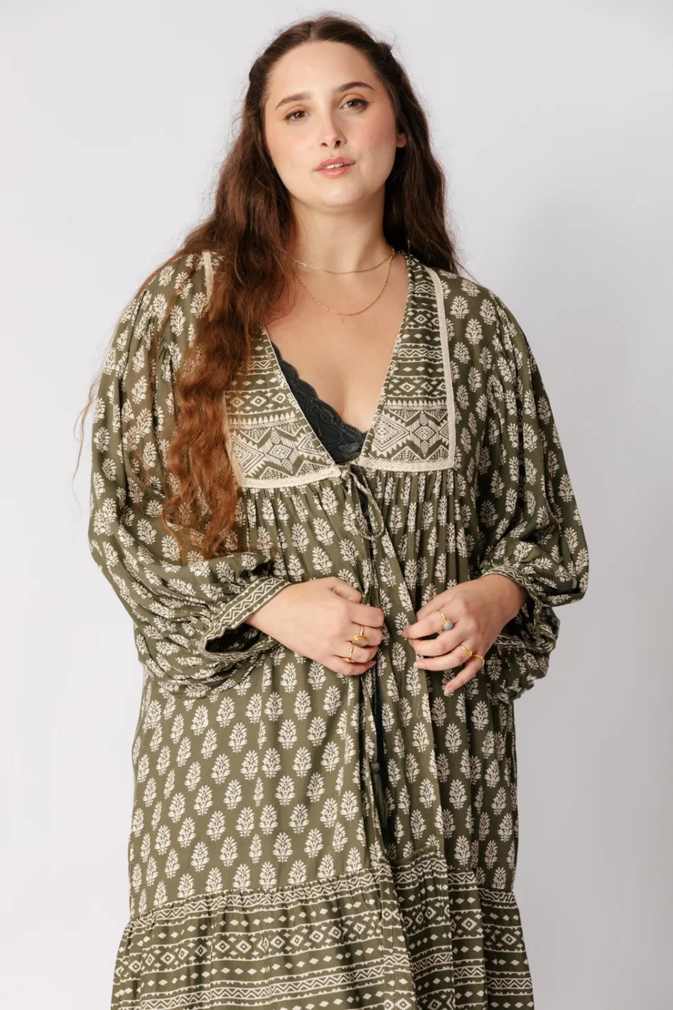 Online Patola Duster Free Size|Kimonos & Dusters